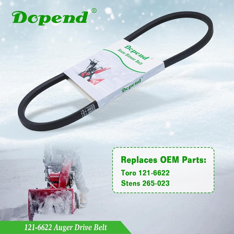 Dopend 121-6622 Auger Drive Belt 1/2'' x 35-1/2'' for Toro 38563, 38568, 38741, 38742, 38743, 38744, 38751, Replaces Toro Power Clear 721, 721E, 721R Paddles Snow Blower - Image 3